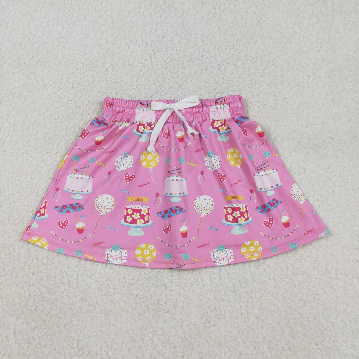 GLK0170 yoga bow birthday girl kids shorts skirt 202512 RTS