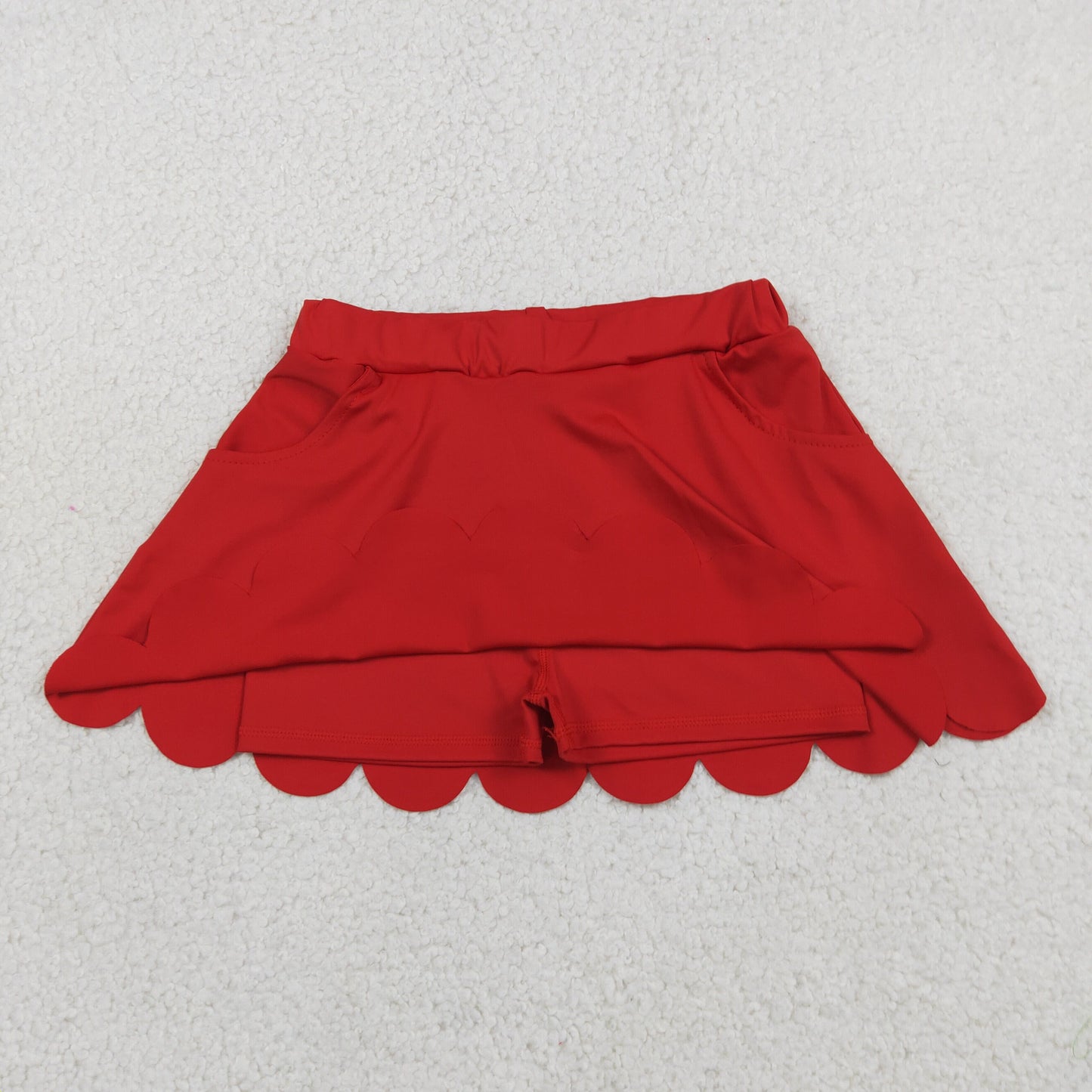 GLK0235 YOGA scallop pink girl kids shorts skirt 202607 RTS