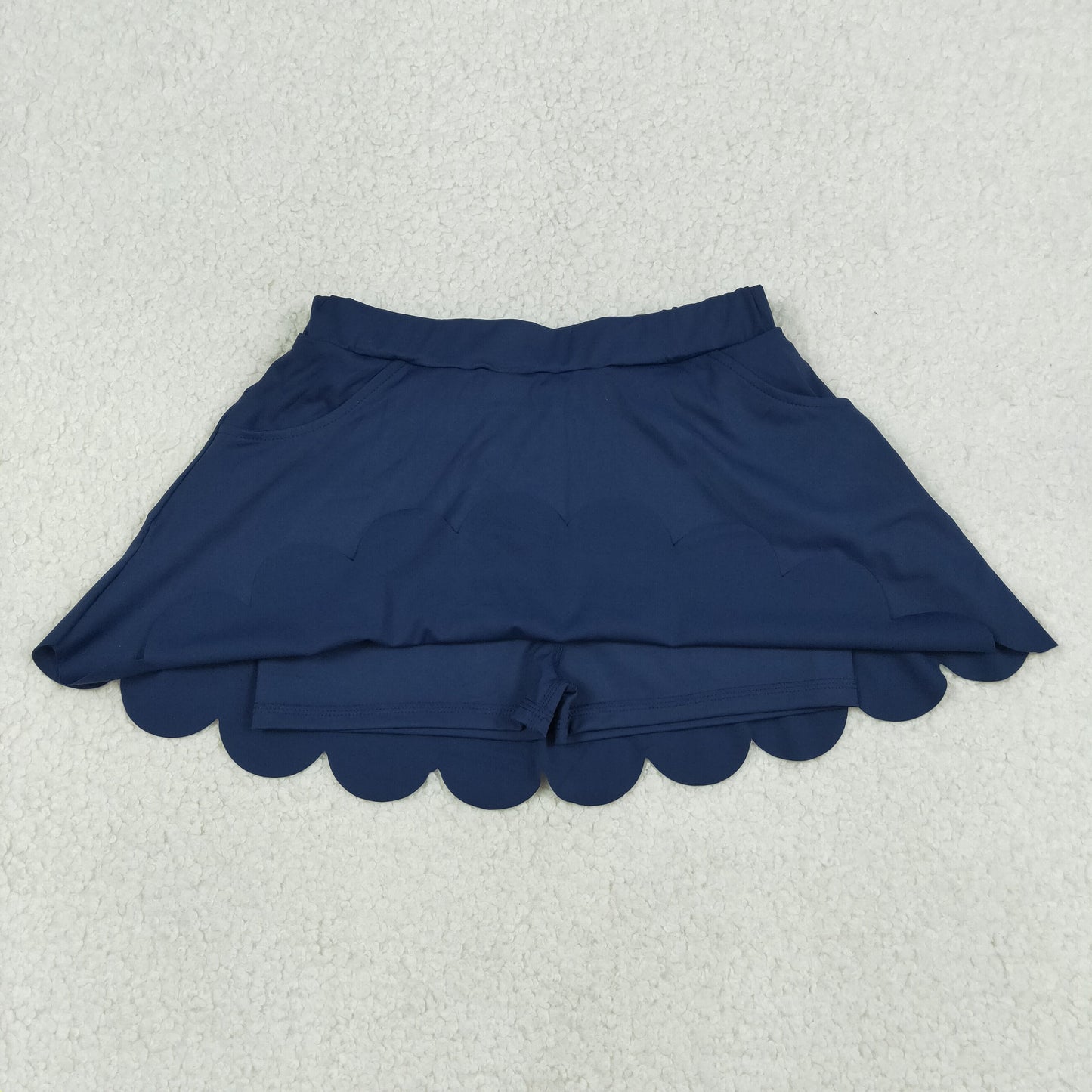 GLK0236 scallop yoga blue girl kids shorts skirt 202604 RTS