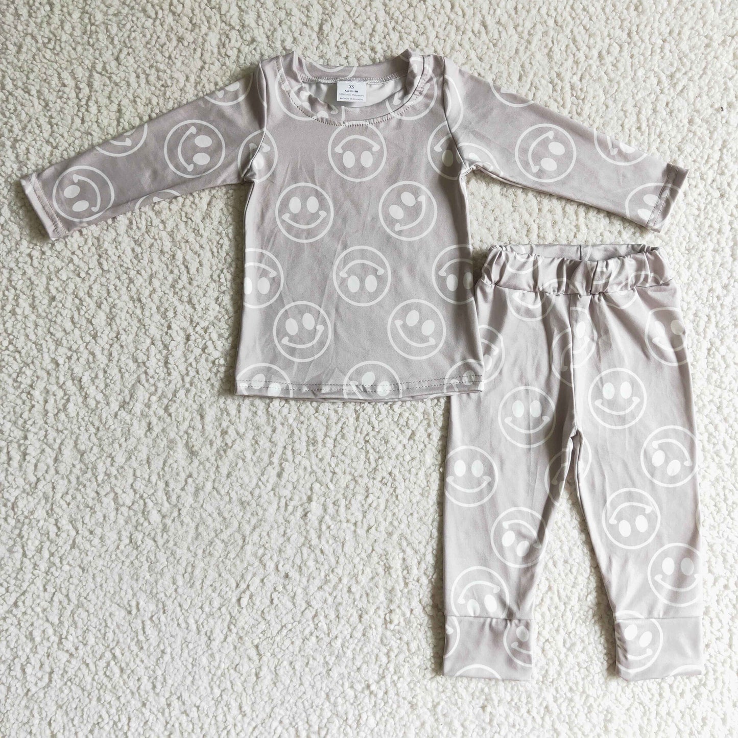 promotion GLP0197 smile long sleeve girl pajamas outfit RTS