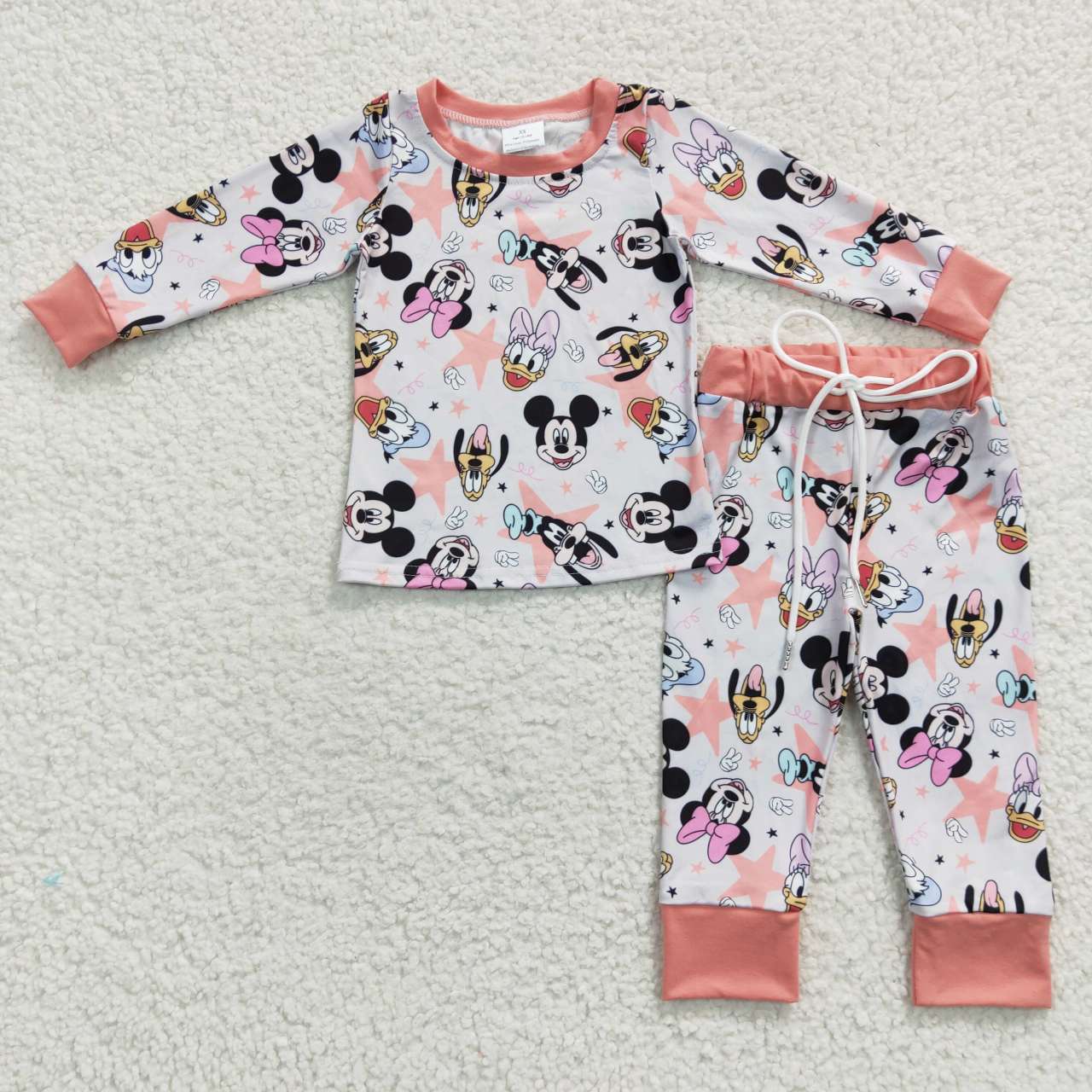 GLP0434 long sleeve cartoon mouse pajamas girl outfit 20230520 RTS
