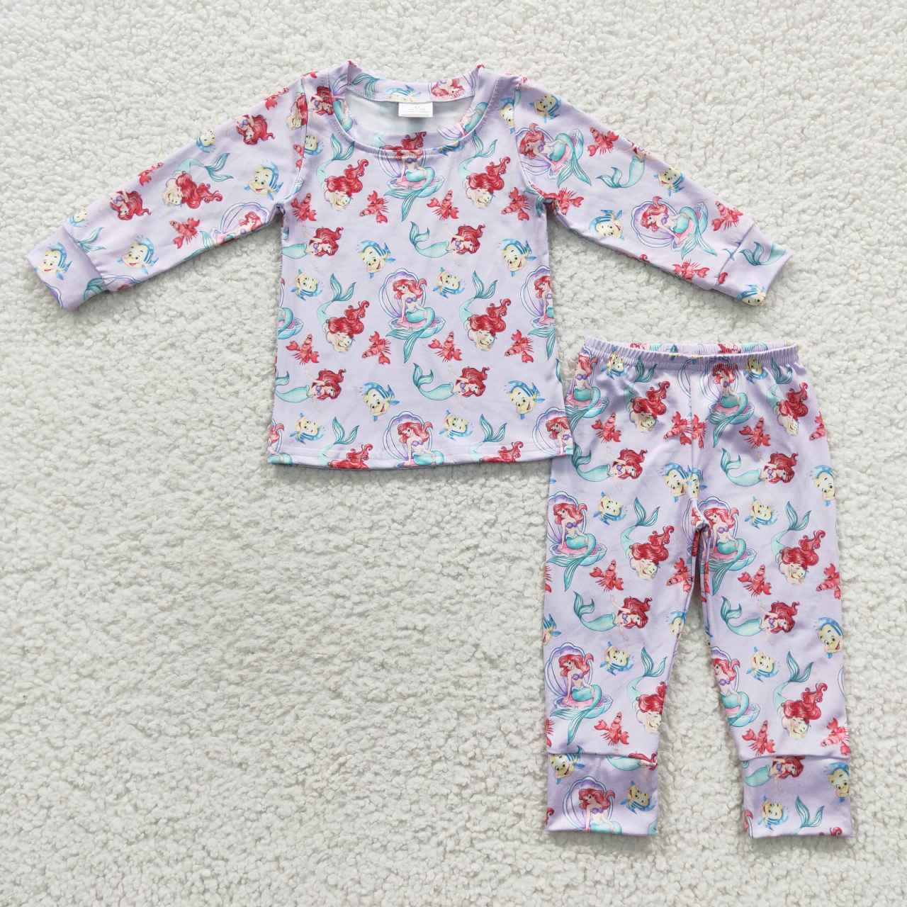 GLP0573 Mermaid princess pajamas long sleeve children girl outfit pajamas RTS 20230804