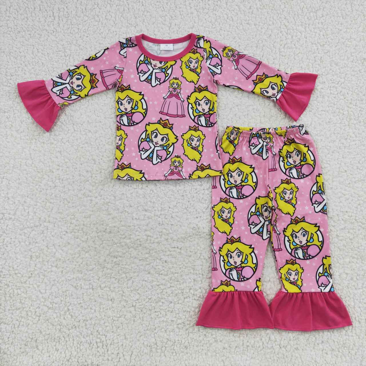 promotion RTS GLP0611 cartoon princess pajamas long sleeve pants girl pajamas outfit 202501
