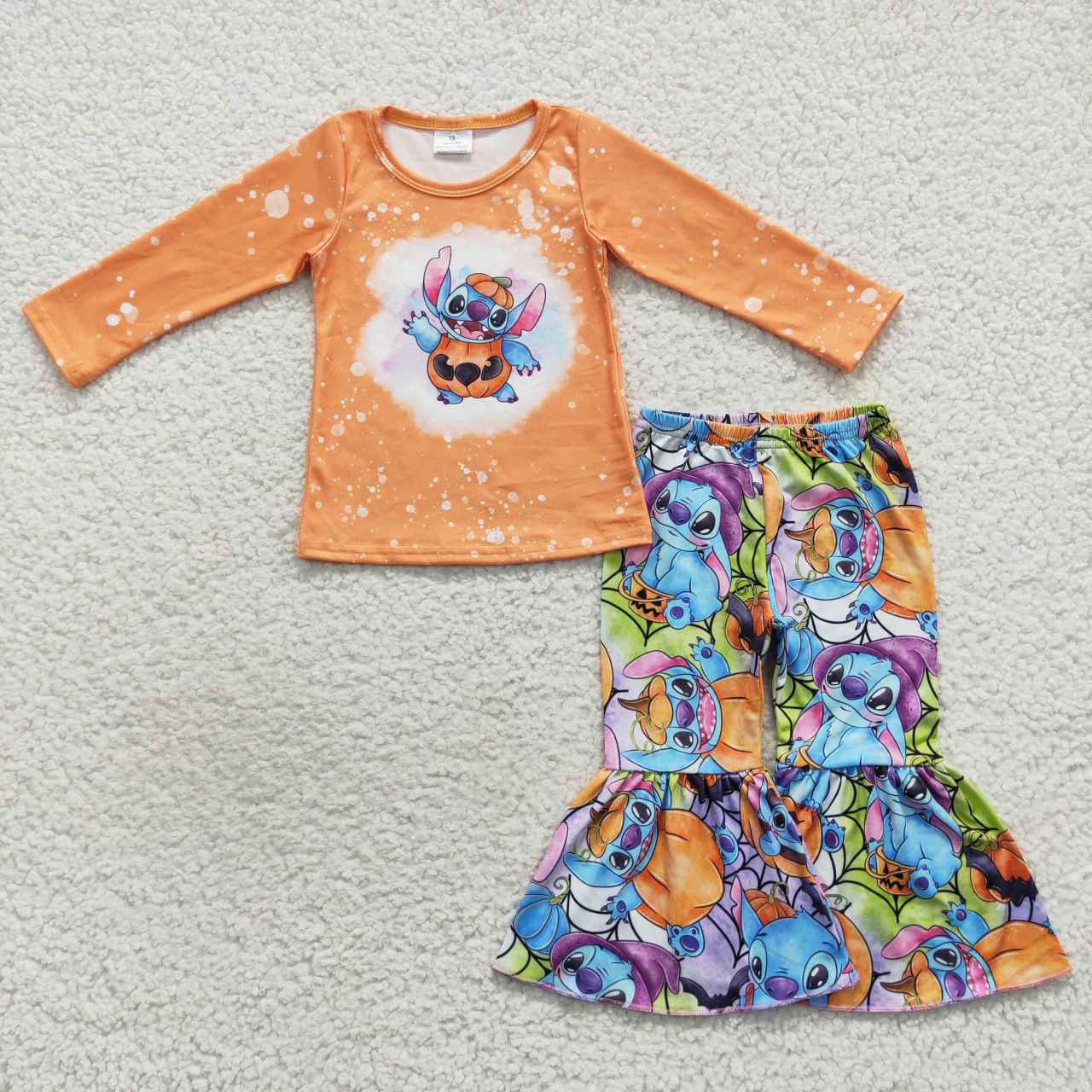 GLP0677 Stitch western long sleeve cartoon halloween girl outfit 20230823 RTS