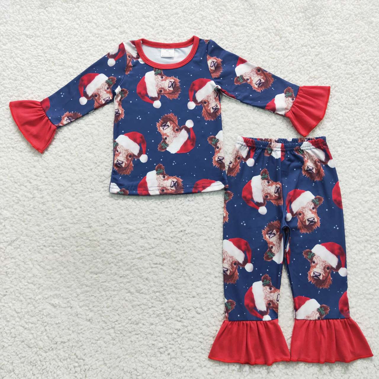 GLP0698 western Christmas Santa long sleeve girl boy pajamas outfit 20230830