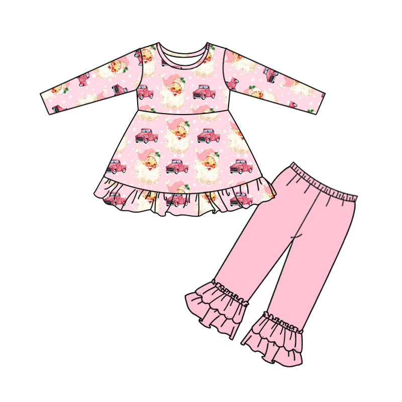 GLP0734 western christmas santa long sleeve girl outfit 20230810 preorder
