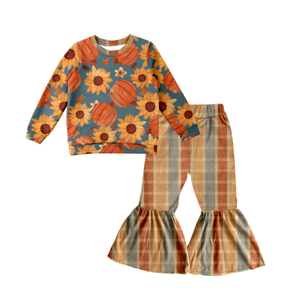 GLP0741 Halloween pumpkin long sleeve pants girl outfit 20230811 preorder