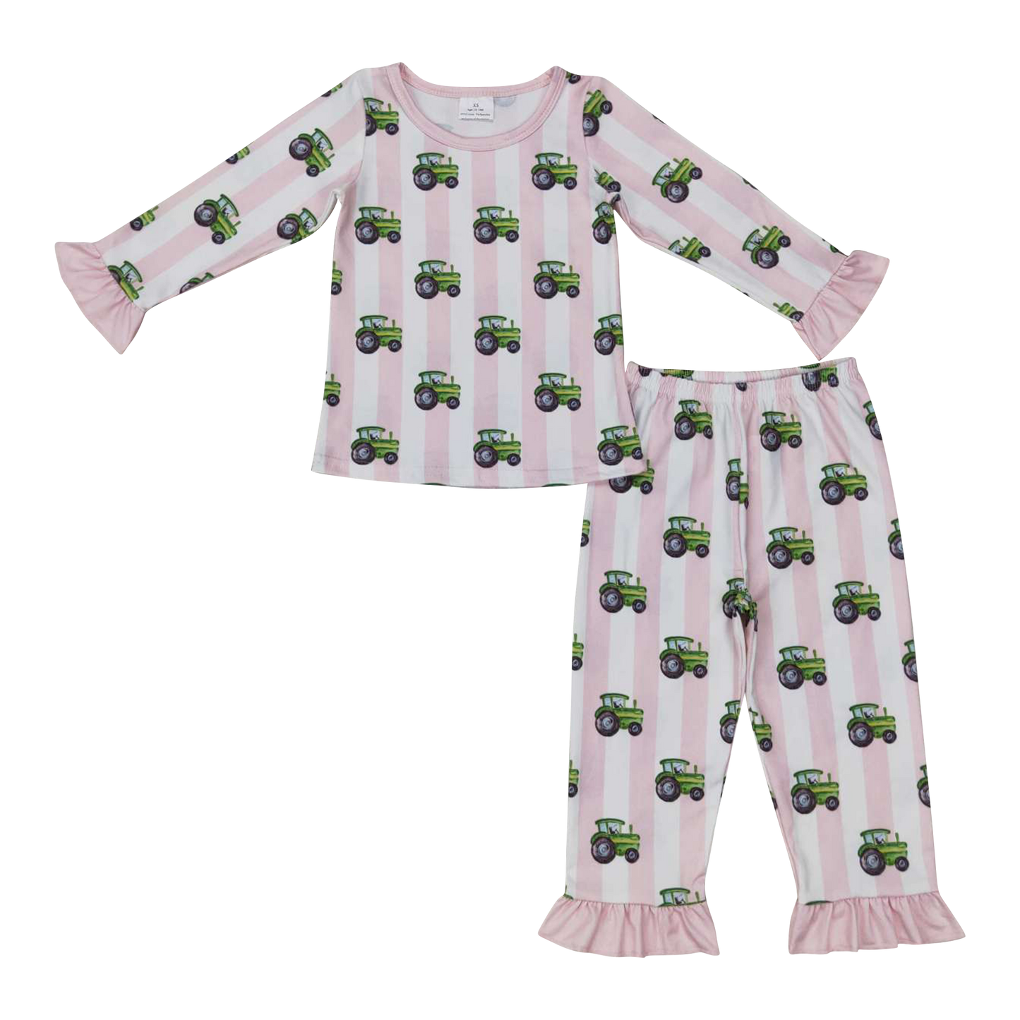 GLP0776 tractor long sleeve girl boy pajamas outfit 202406