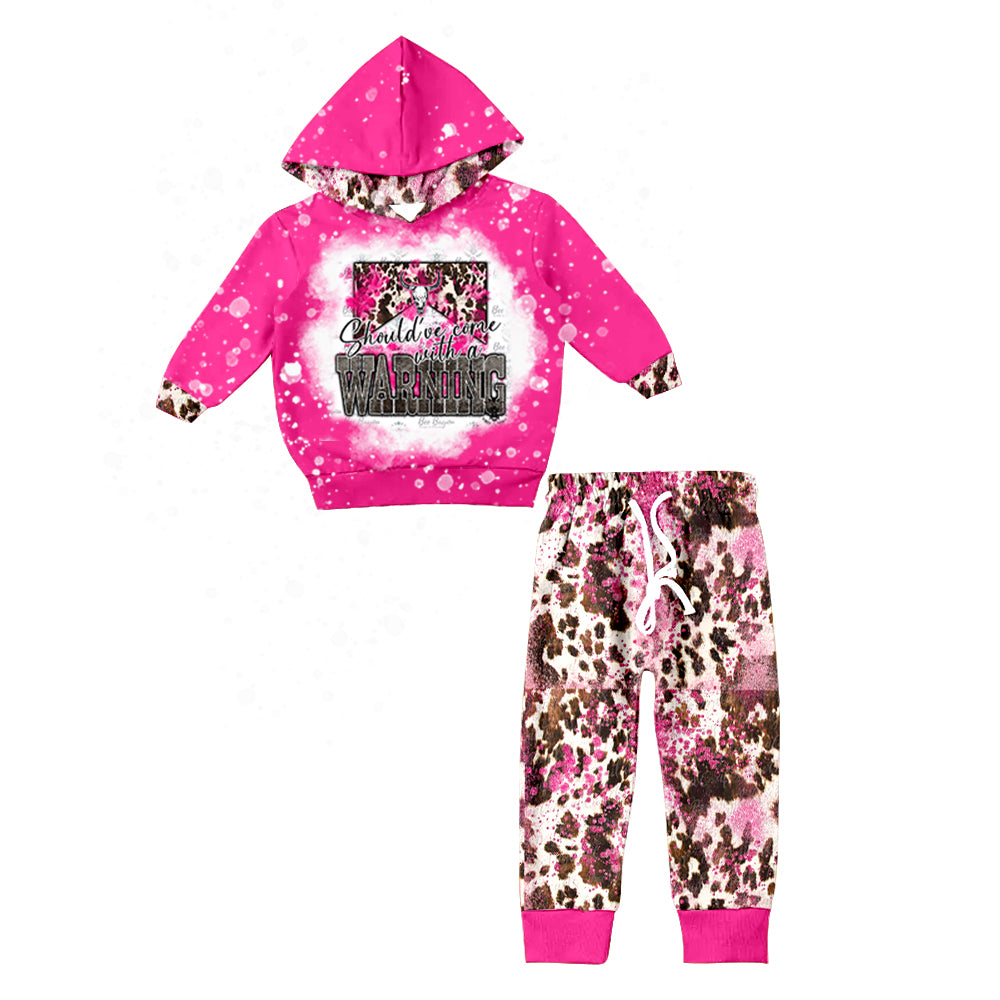 preorder GLP0797 western warning hoodie long sleeve jogging pants girl outfit 20230926
