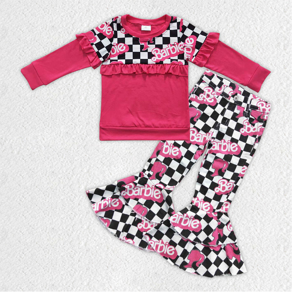 GLP0870 WESTERN barbie longsleeve denim jeans girl outfit RTS 20230920 RTS