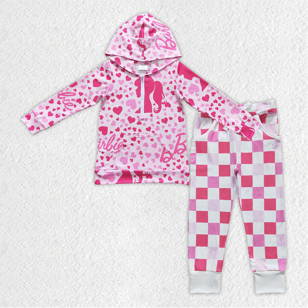 GLP0879 barbie hot pink hoodie girl outfit 20230920 RTS