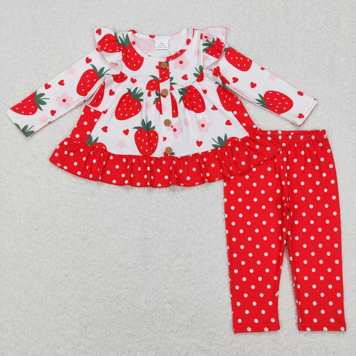 GLP0892 strawberry long sleeve girl outfit 20231121 RTS
