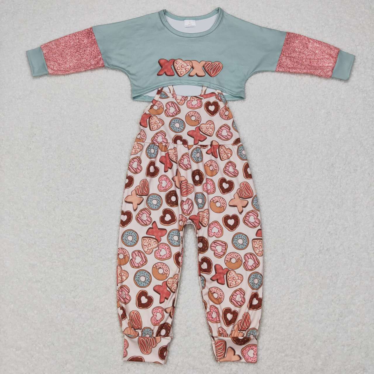 GLP0899 Valentine's day love overall Long Sleeve jumpsuit Girl outfit 20231030 RTS
