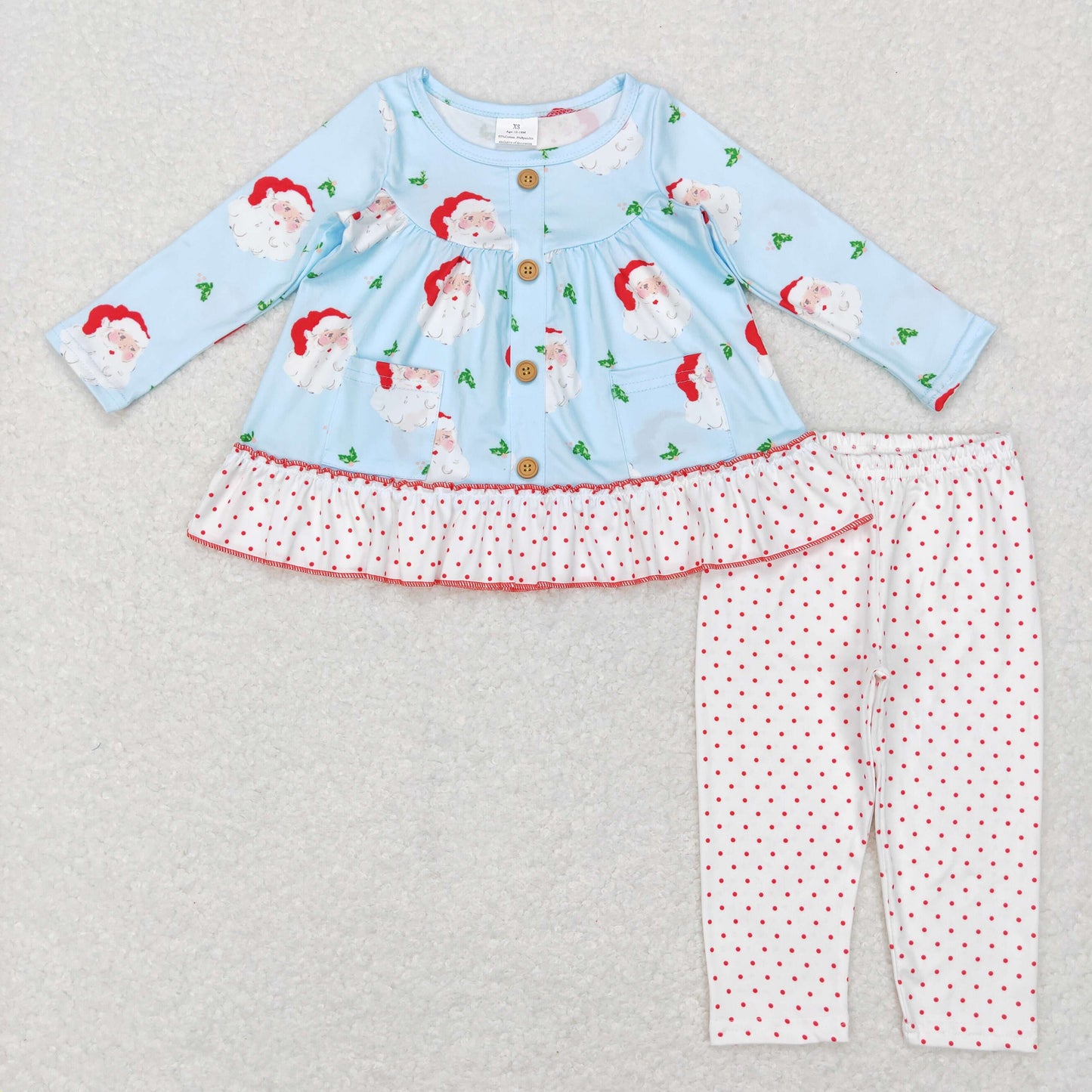 GLP0976 RTS Christmas santa outfit preorder long sleeve girl outfit 202407 RTS sibling
