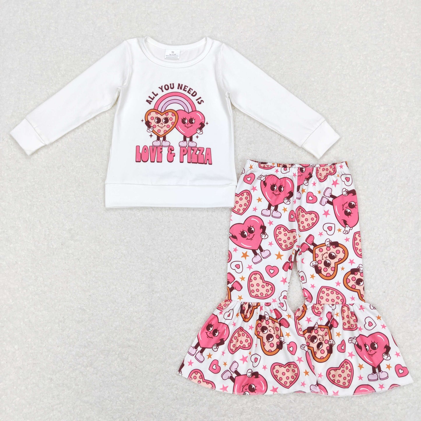 GLP1119 RTS Valenitne love pizza long sleeve girl outfit 202312