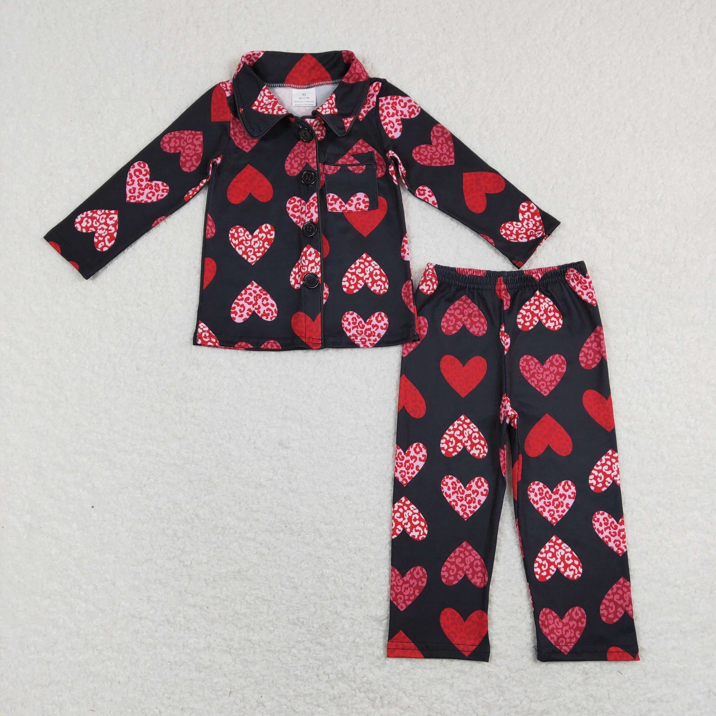 GLP1137 RTS pink love valentine girl pajamas outfit 202401