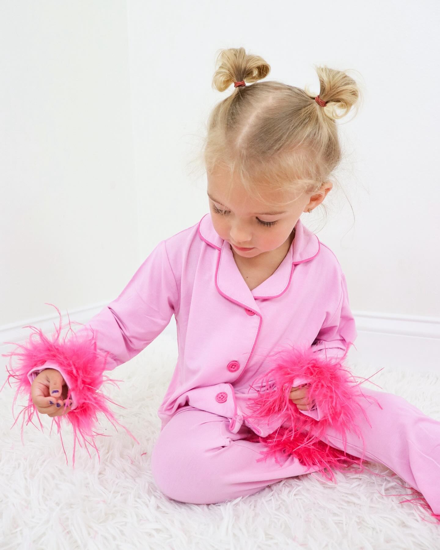 GLP1255 fluffy fur plush pink girl outfit 202408 RTS