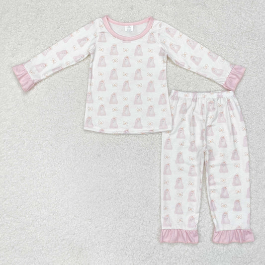 Halloween boo bow bamboo GLP1311 girl outfit pajamas  202407 sibling RTS