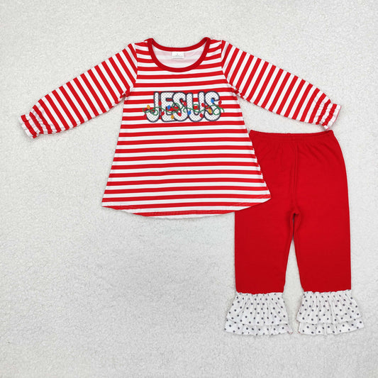 GLP1392 Jesus thanksgiving sibling girl outfit  202410 RTS