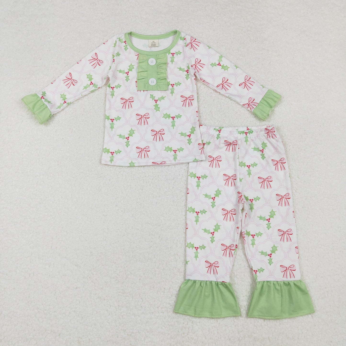 GLP1487 BAMBOO bow Christmas cartoon elsa girl shorts outfit 2024010 RTS