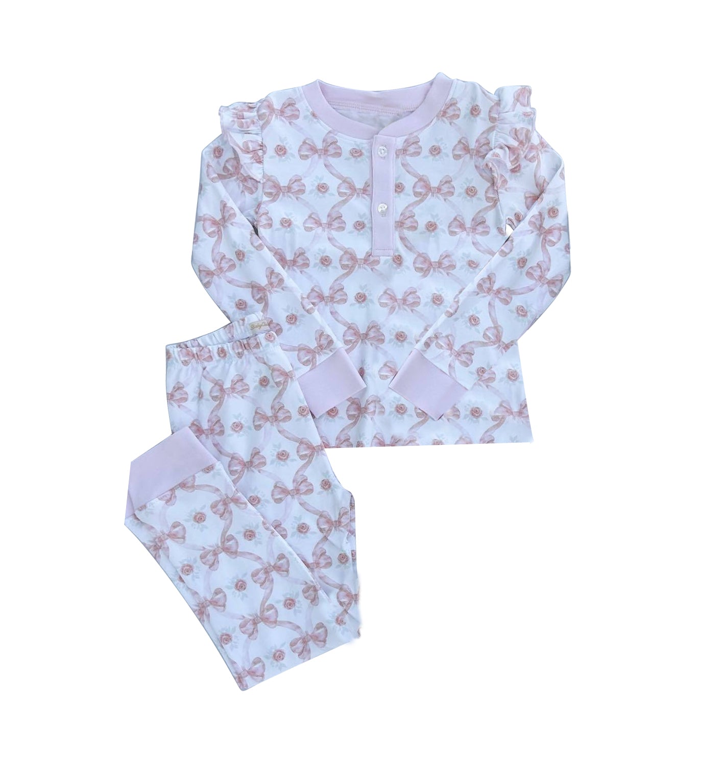 bow GLP1496 girl pajamas outfit 202407 preorder