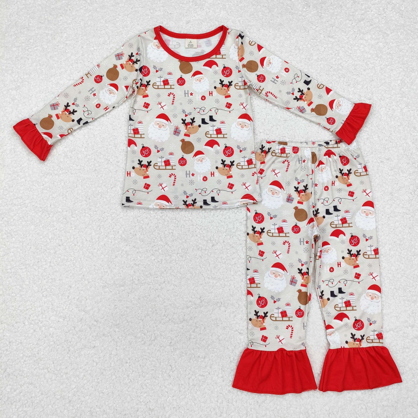 Christmas BAMBOO santa deer sibling GLP1508 pajamas girl outfit 202410