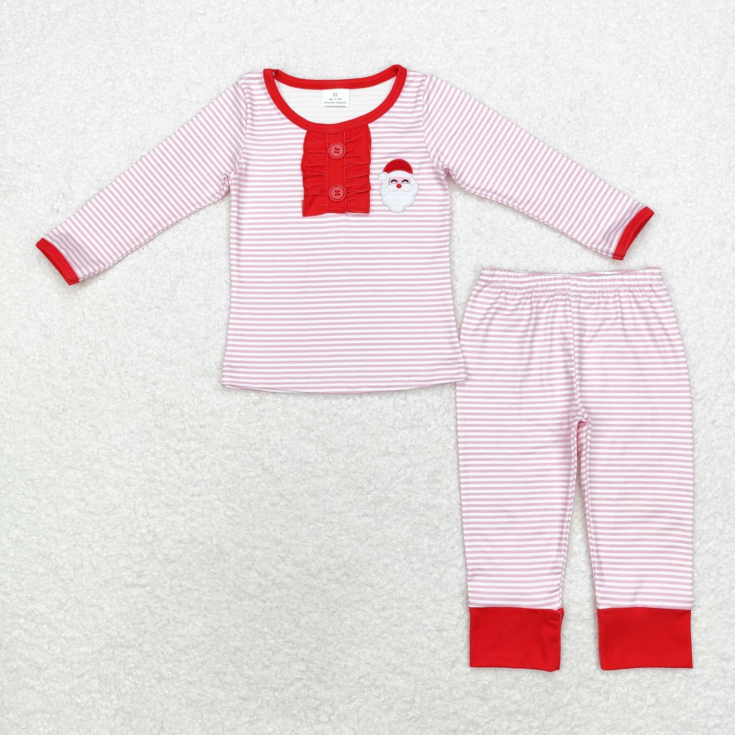 Christmas embroidery santa sibling GLP1529 girl pajamas outfit 202408