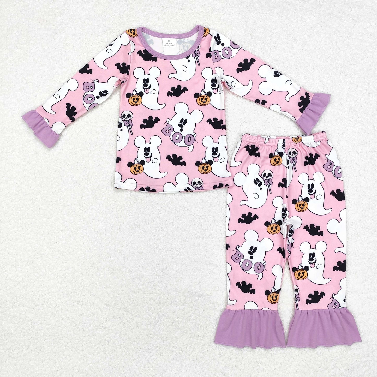 Halloween mouse boo sibling GLP1544 girl pajamas outfit 202409 rts