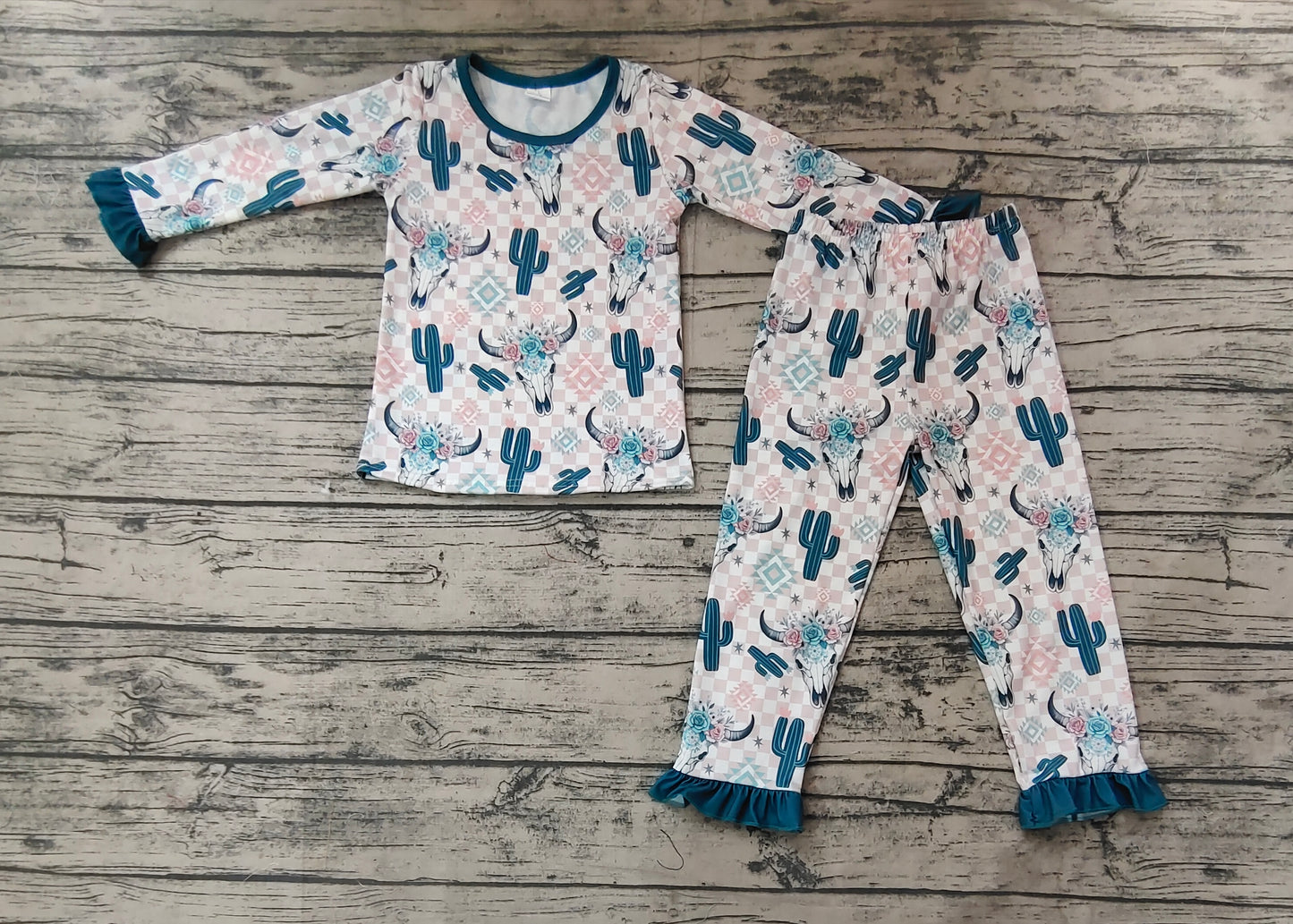 BAMBOO cow sibling GLP1566 girl pajamas outfit 202409 RTS