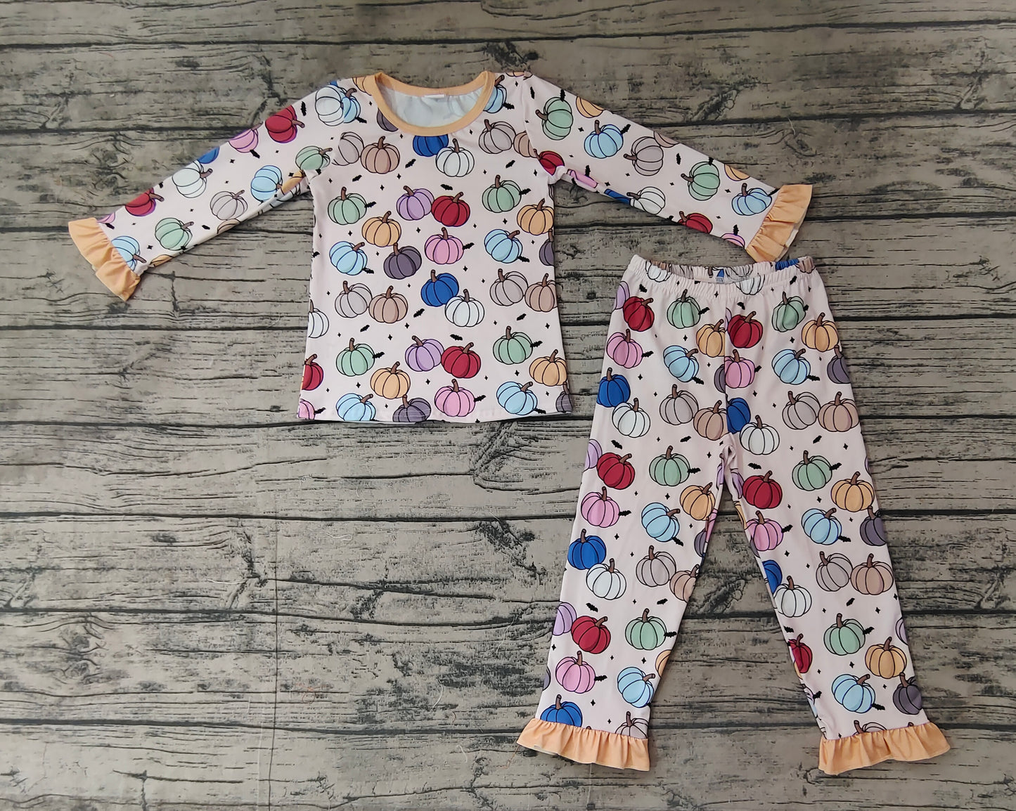 Bamboo GLP1584 halloween girl cotton pajamas outfit 202409 sibling RTS