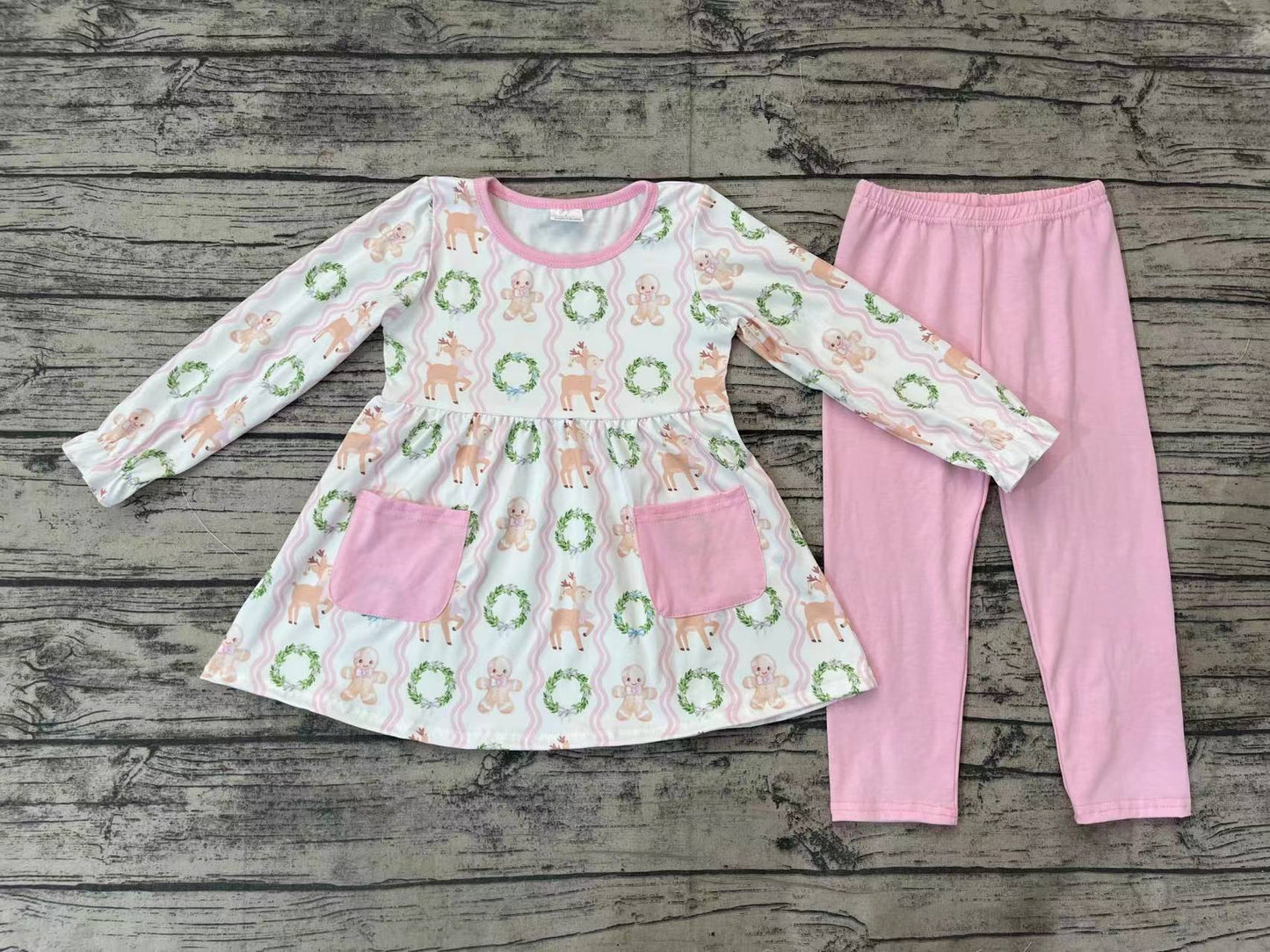 Christmas Gingebread GLP1629  girl outfit 202409 RTS