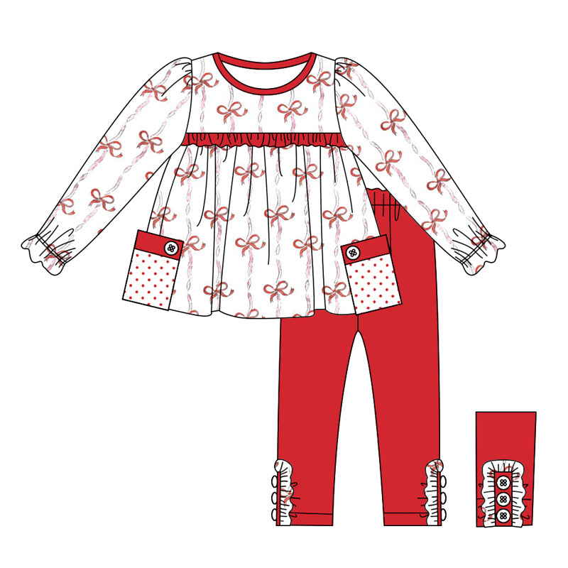 GLP1761 Christmas bow sibling preorder girl outfit 202408