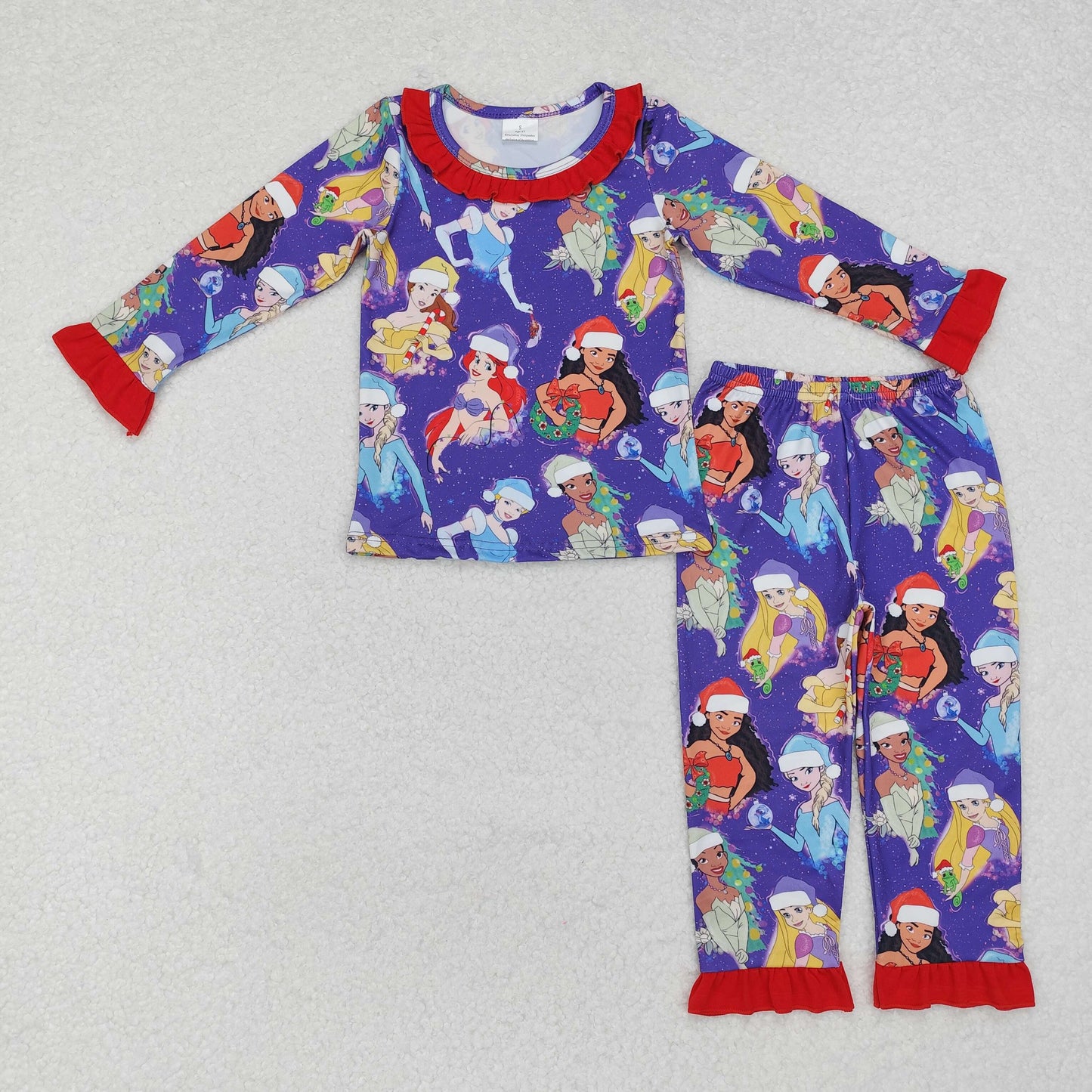 GLP1782 princess cartoon Christmas girl outfit pajamas 202410 RTS sibling