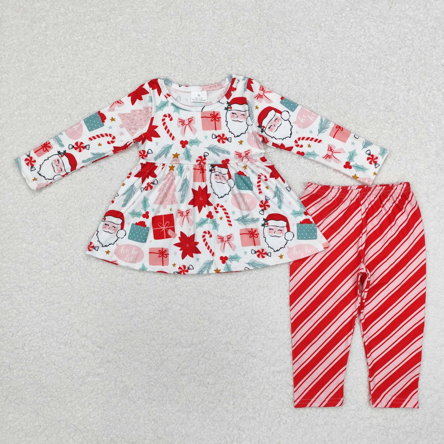GLP1823 western Christmas long sleeve girl pajamas outfit 202409 sibling RTS