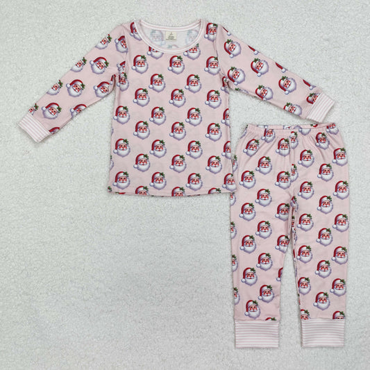 GLP1833 -BAMBOO  santa Christmas western pajamas pants girl outfit 202411 RTS