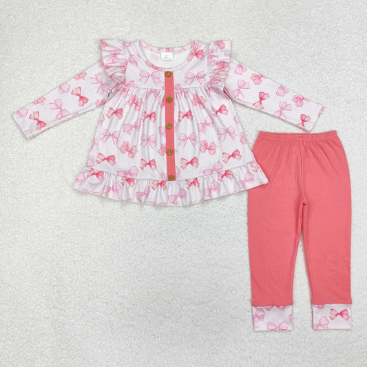 GLP1958  Chrismtas bow sibling  girl outfit 202411 RTS