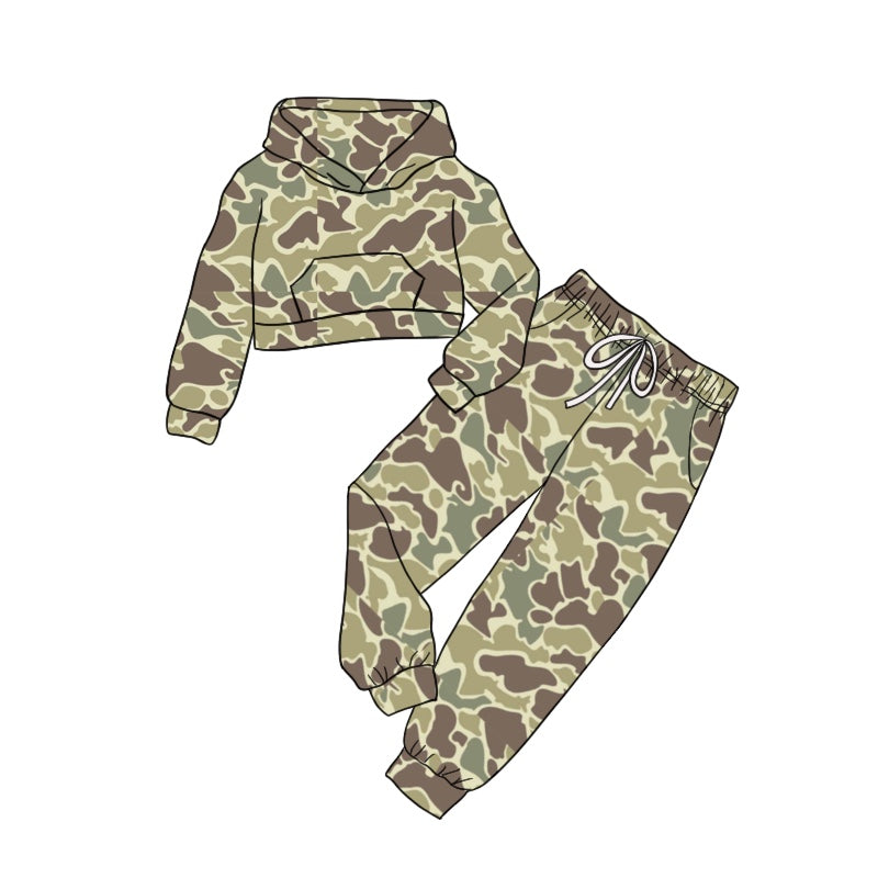 GLP1979 long sleeve western camo girl hoodie top coat pullover 202409 preorder