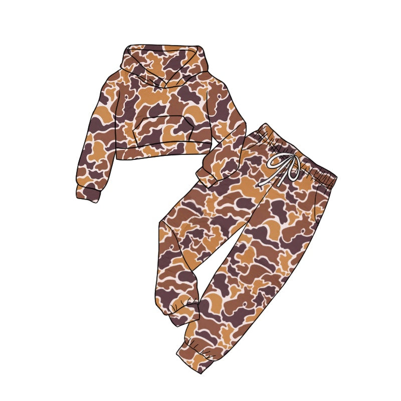 GLP1981 long sleeve western camo girl hoodie top coat pullover 202409 preorder