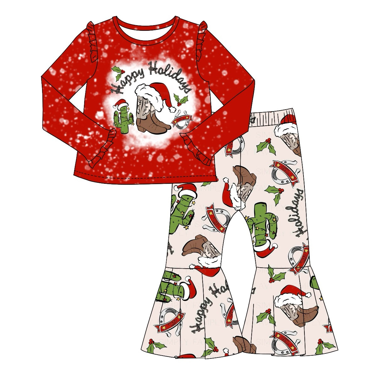 GLP1988 Christmas santa sibling girl outfit preorder 202409