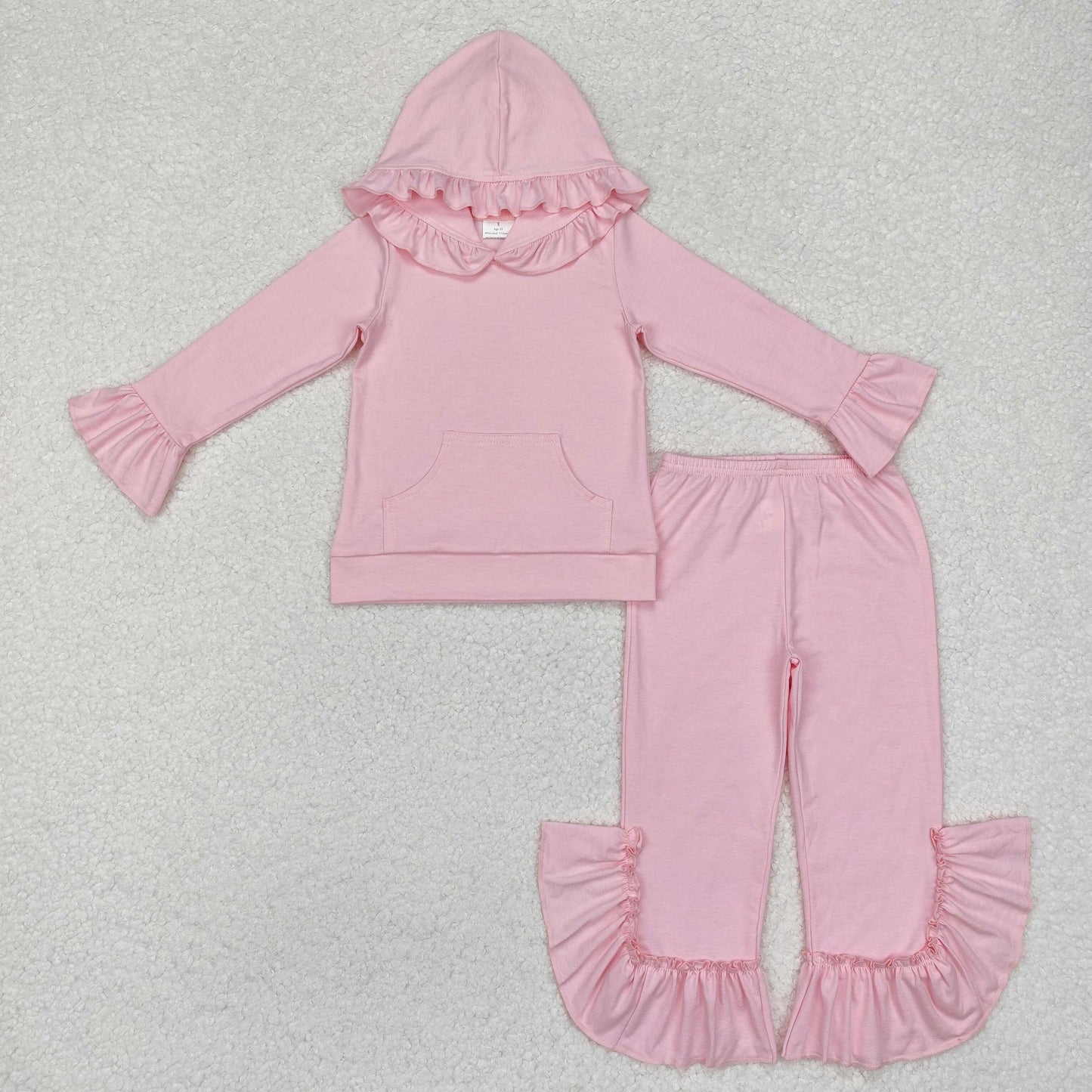 GLP2059 pink solid girl outfit pajamas 202411 RTS sibling