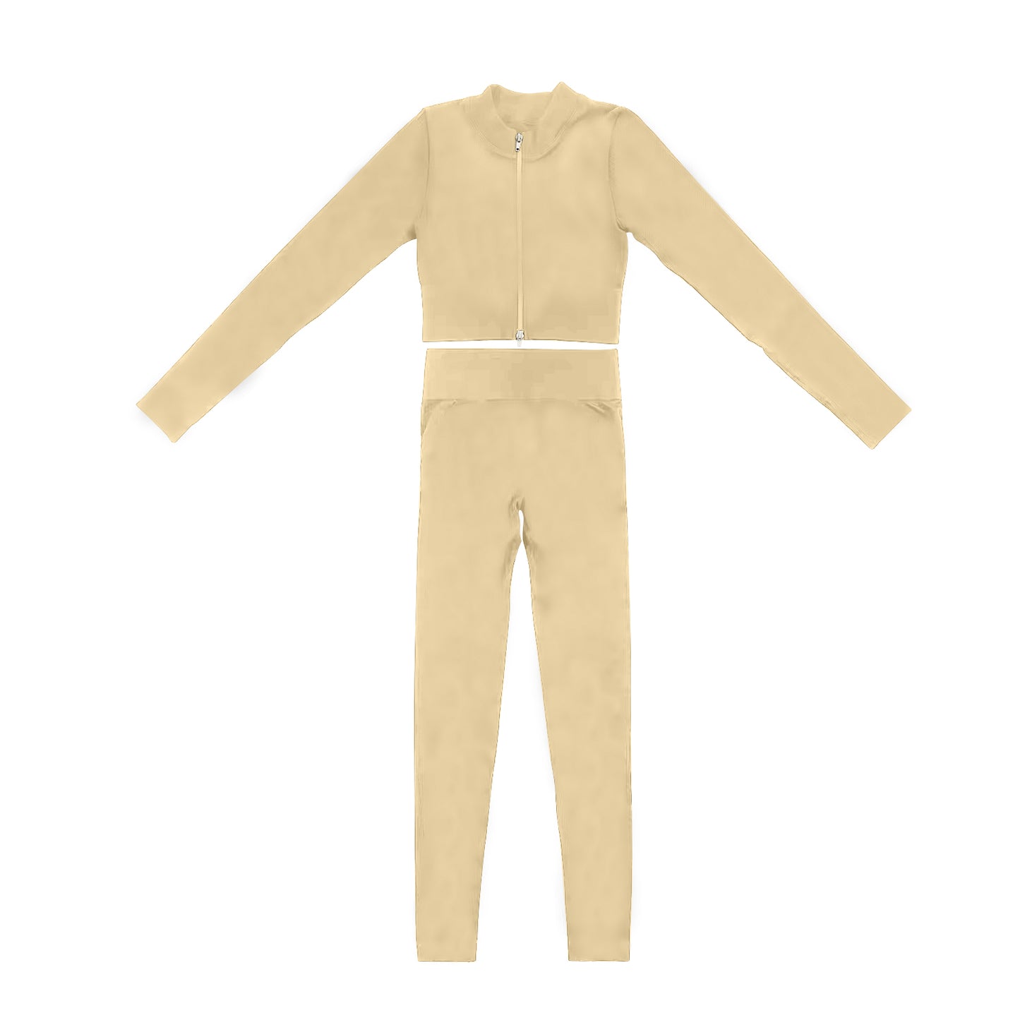 GLP2104组合 preorder yellow kids yoga zipper girl clothes outfit 202410