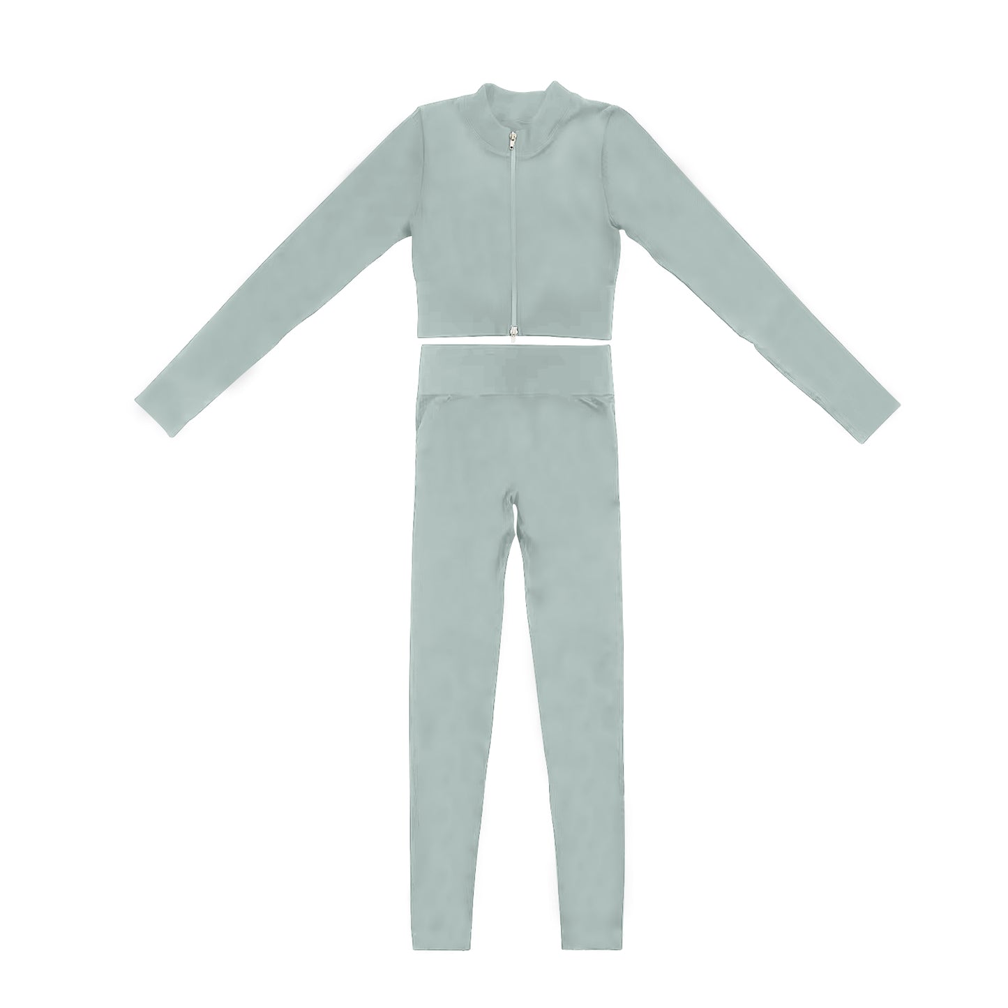GLP2106组合 preorder green kids yoga zipper girl clothes outfit 202410