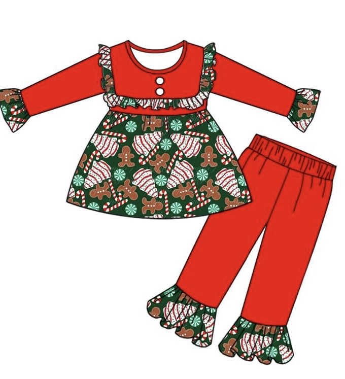GLP2158 preorder Christmas gingerbread tree girl outfit 202410
