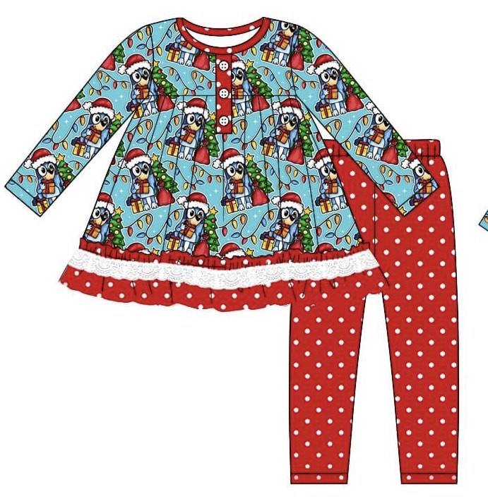 GLP2160 preorder Christmas cane bluey dog girl outfit 202410