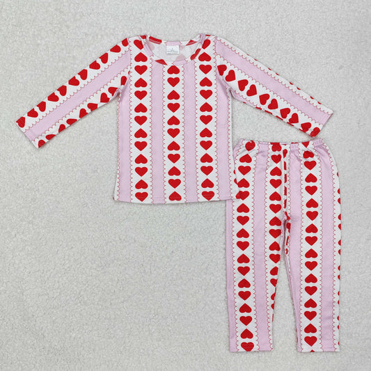 GLP2191 valentines love  girl pajamas outfit 202412 sibling RTS