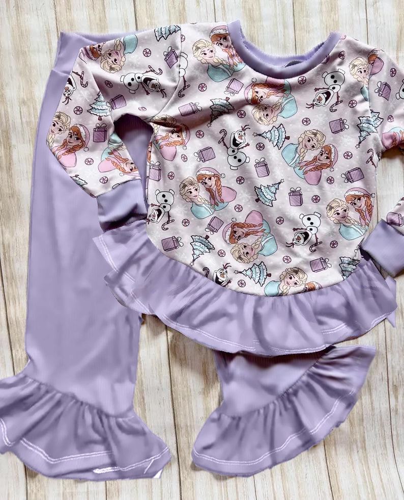 GLP2201 preorder western cartoon elsa princess girl outfit 202410 sibling
