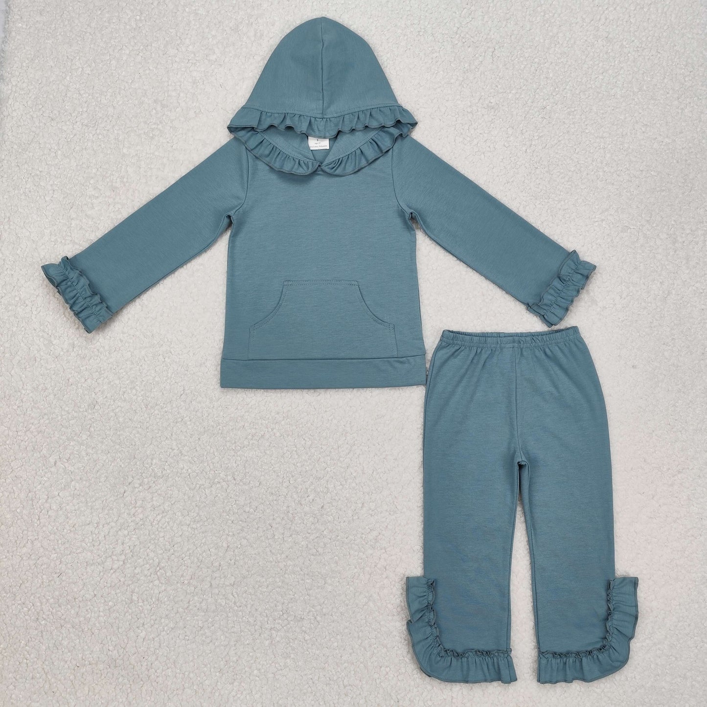 GLP2250 western cotton solid gray color girl outfit 202412 RTS sibling