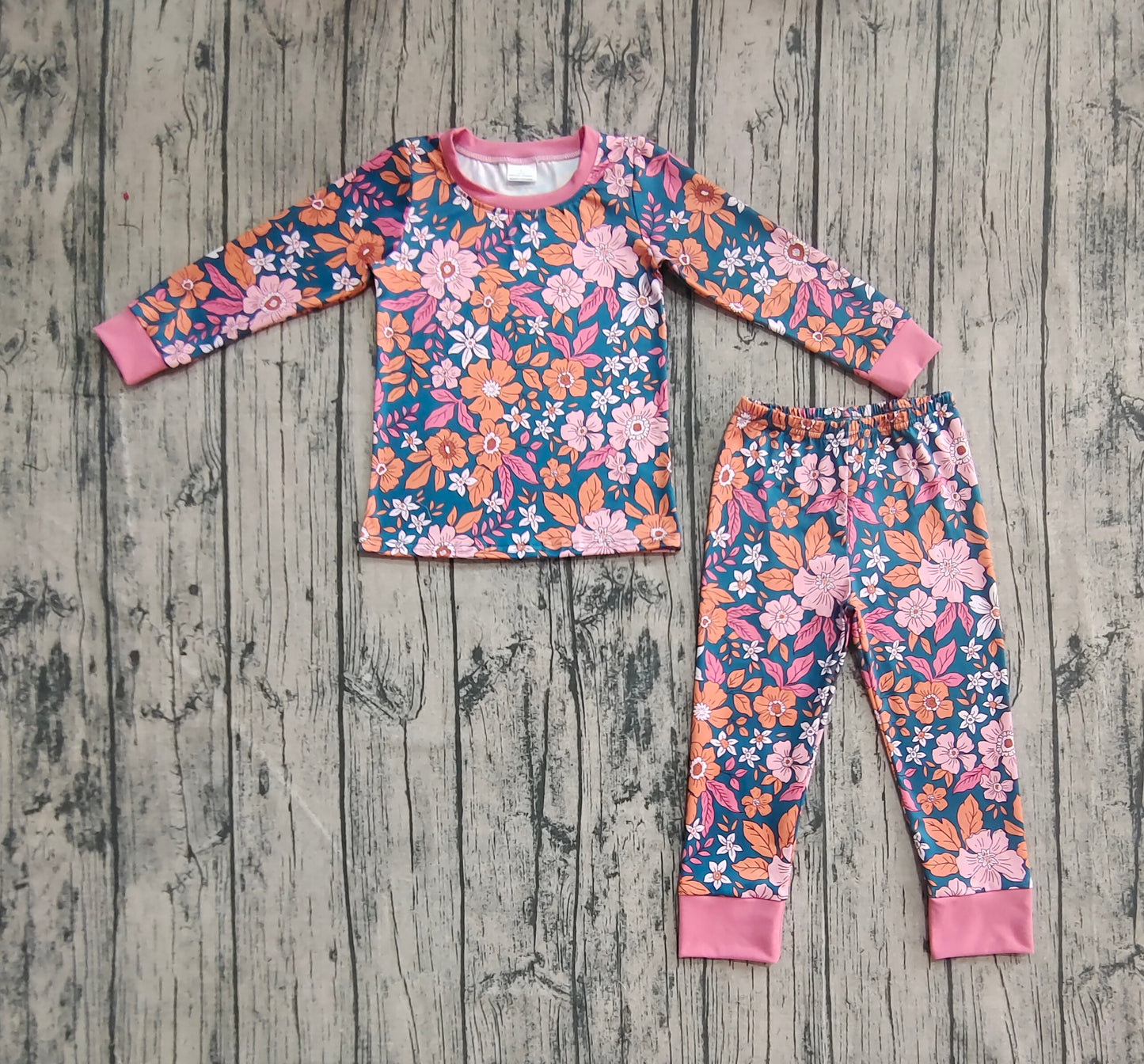 GLP2385 flowers girl pajamas outfit 202507 RTS