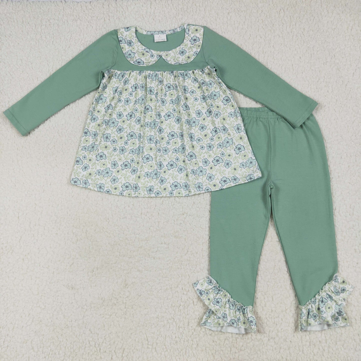 GLP2407 Green flower girl outfit 202507 RTS