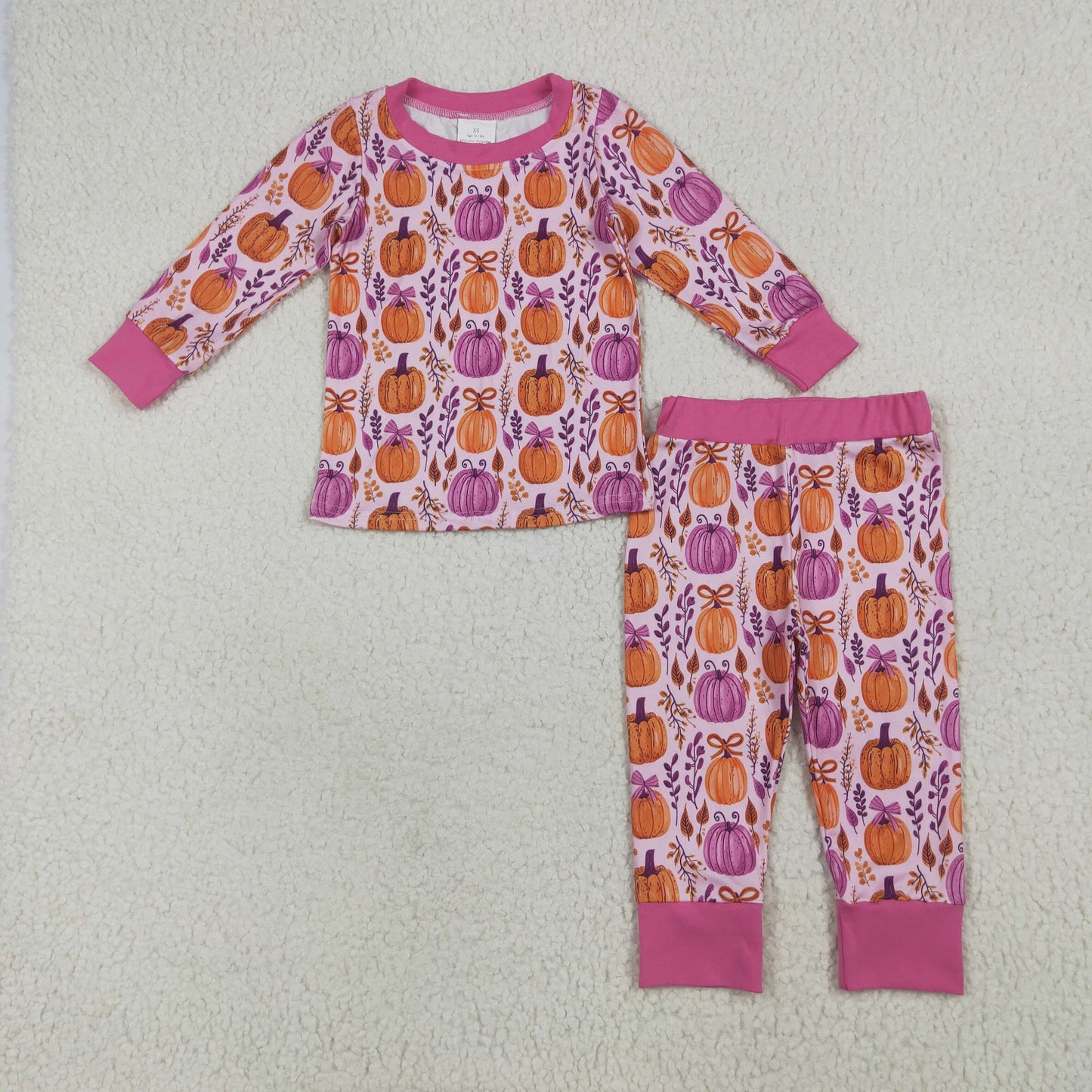 GLP2415 Halloween pumpkin girl pajamas outfit 202506 RTS